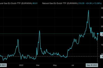 EUROPEAN GAS PRICES LIMITS