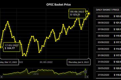 OPEC OIL PRICE: $123.19