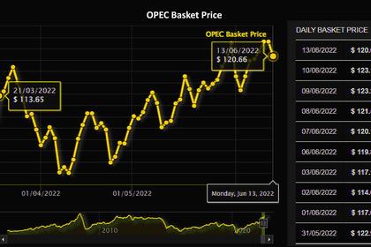 OPEC OIL PRICE: $119.24