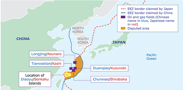 JAPANESE - CHINESE GAS DISPUTE
