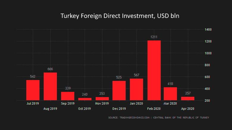 TURKEY'S FOREIGH INVESTMENT DOWN $8 BLN