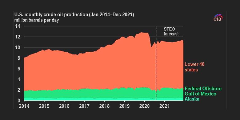 U.S. OIL PRODUCTION WILL BE 10.6 MBD