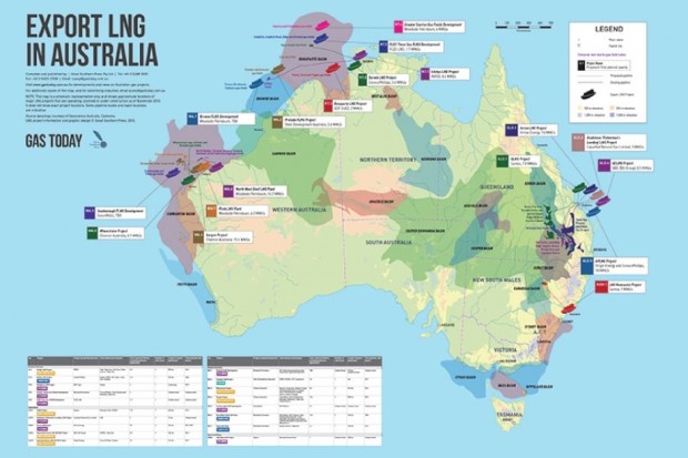 AUSTRALIA LNG MAP