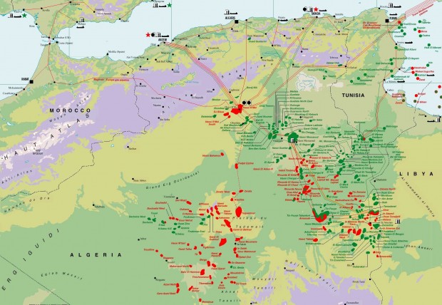 ALGERIA OIL GAS MAP