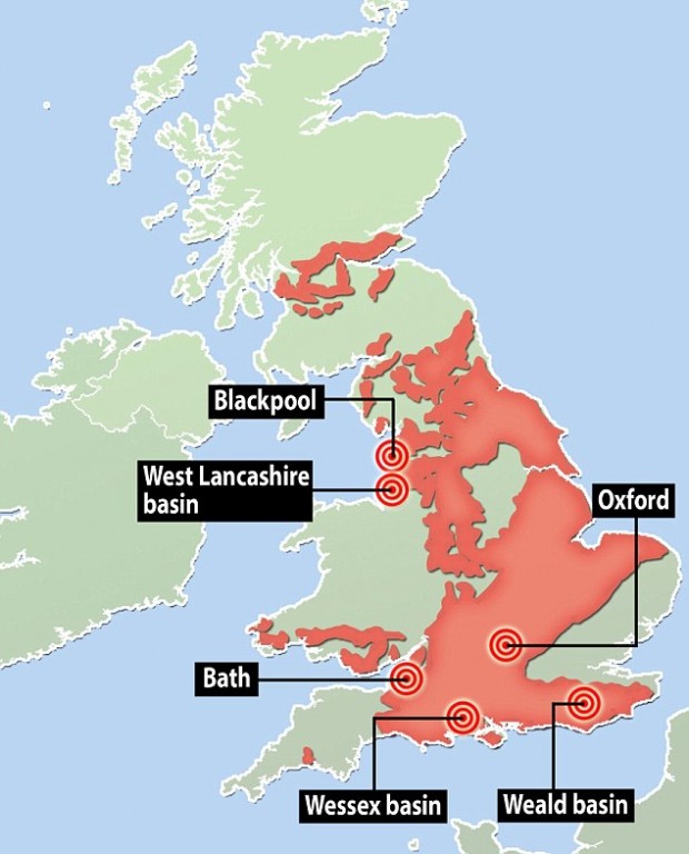 BRITAIN SHALE GAS MAP