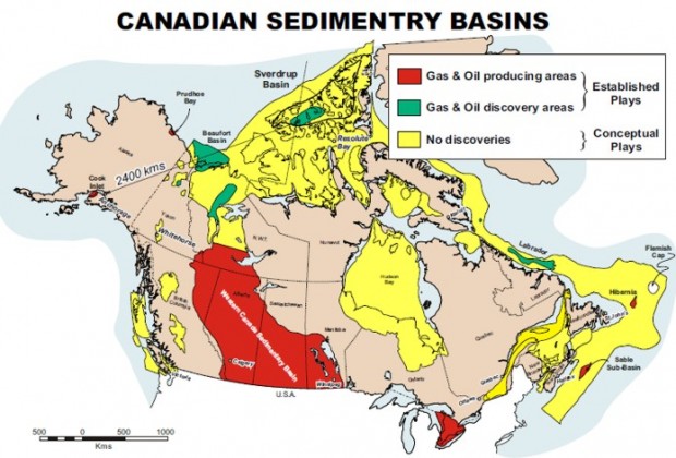 CANADA OIL GAS MAP
