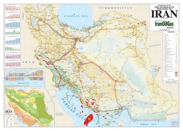 IRAN OIL GAS MAP