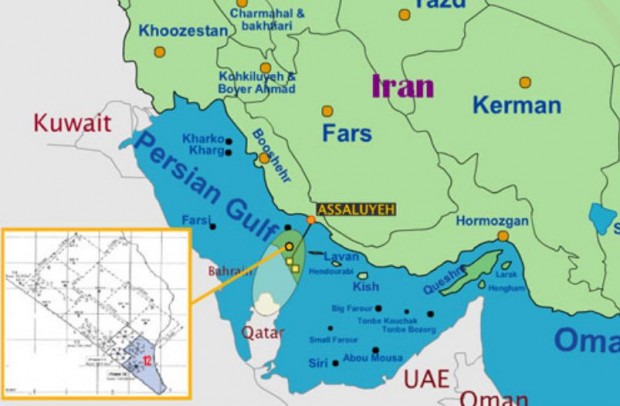 IRAN SOUTH PARS FIELD MAP