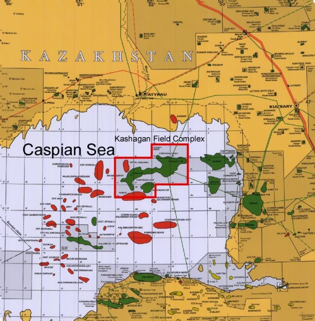 KASHAGAN OIL GAS MAP