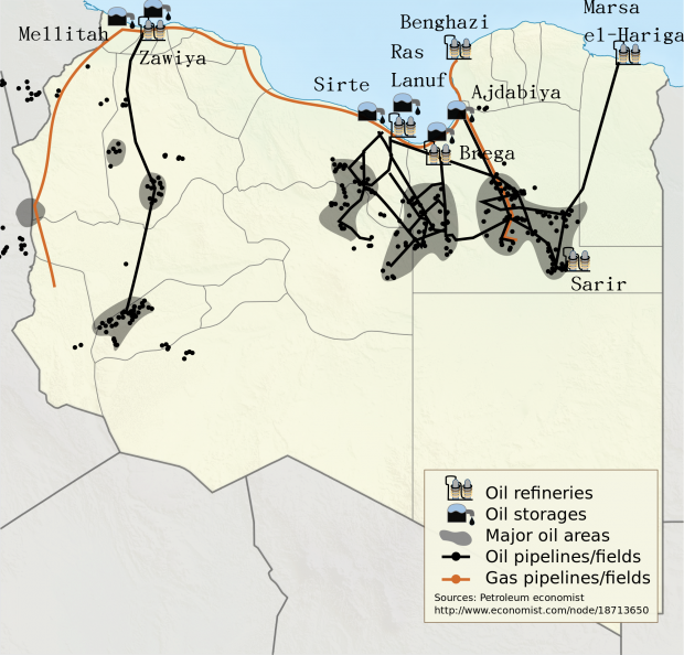 LIBYA OIL MAP