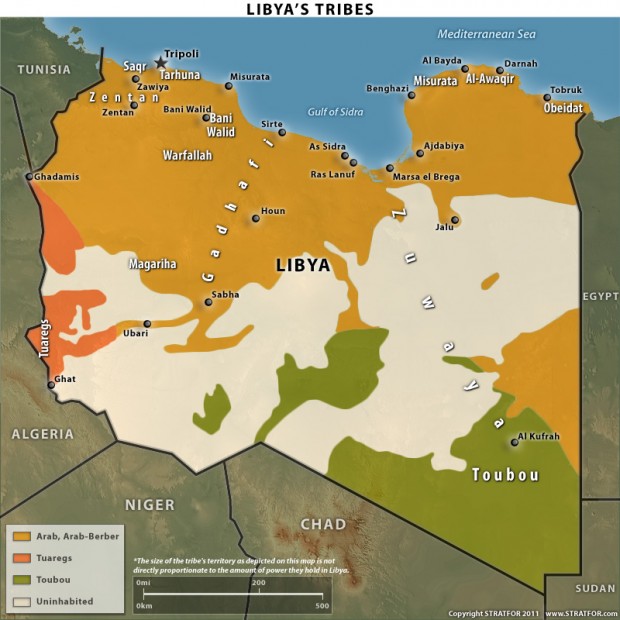 LIBYA TRIBES MAP