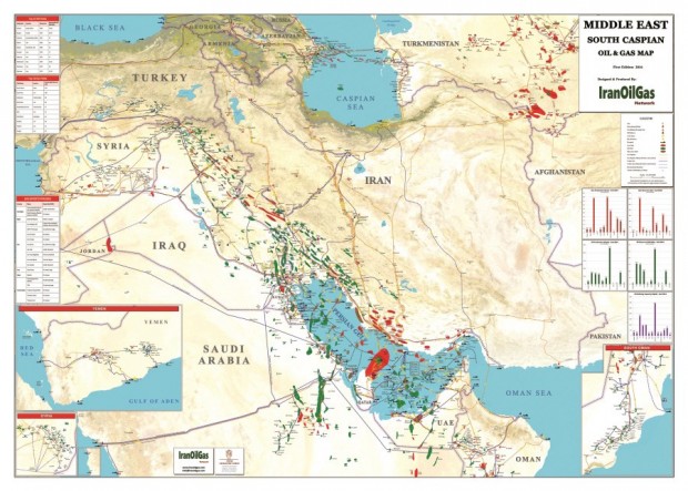 MIDDLE EAST OIL GAS MAP