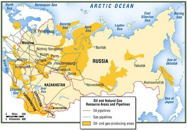 RUSSIA OIL GAS MAP