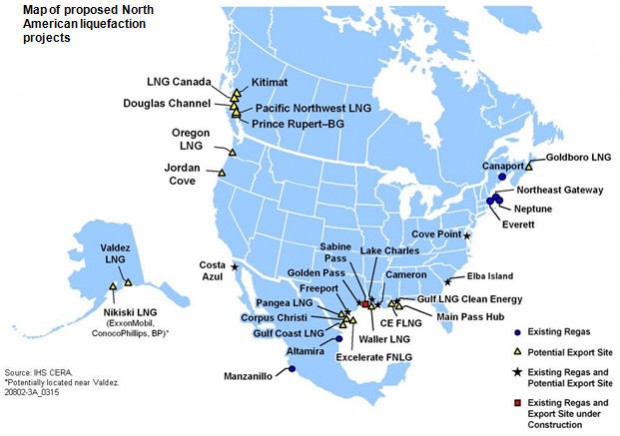 USA LNG PROJECTS MAP