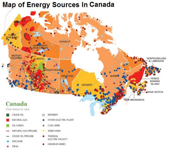 CANADA OIL GAS MAP