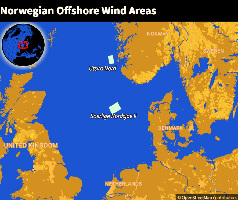 Norway's offshore wind areas