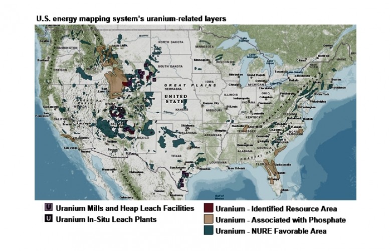 us energy mapping system's uranium-related layers